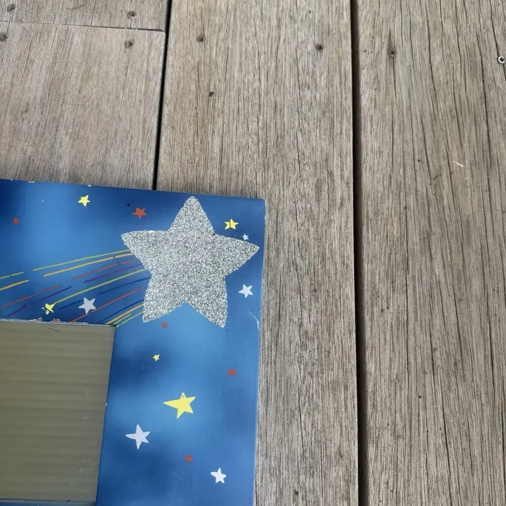 Vintage 90s Celestial Moon And Stars Mirror Hand Painted Whimsygoth Gallery Wall